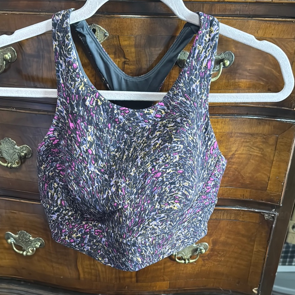 Women's Multicolor Patterned Sports Bra